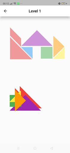 Tangram brains puzzle - Screenshot 1