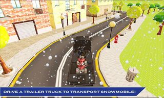 Snowmobile Transport Truck 3D - Screenshot 3