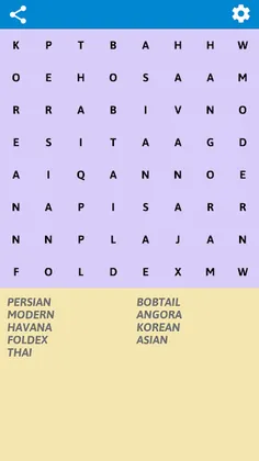 Cats Word Search - Screenshot 1