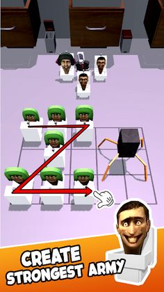 Merge Monster Toilet Battle - Screenshot 1