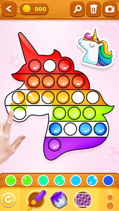 Glitter Pop It Coloring Game - Screenshot 4