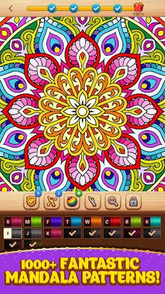 Cross Stitch Coloring Mandala - Screenshot 1