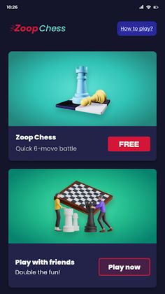 Zoop Chess - Battle of 6 moves - Screenshot 1