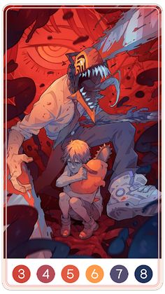 Chainsaw Man Color by Number - Screenshot 1