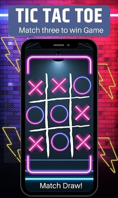Tic Tac Toe XO Glow Tok Game - Screenshot 2