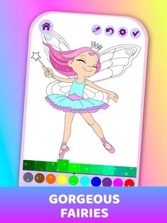 Fairies Coloring Book for Kids - Screenshot 2