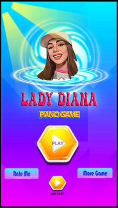 Lady Diana Piano Tiles Game - Screenshot 1
