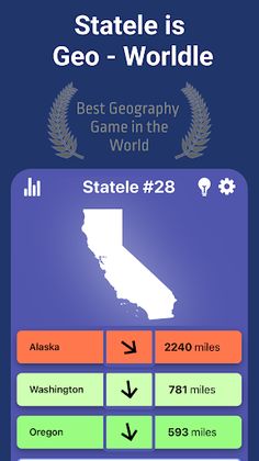 Statele : Worldle for US State - Screenshot 1