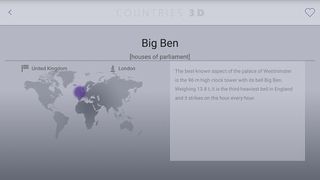 Countries of the world 3D: geo - Screenshot 3