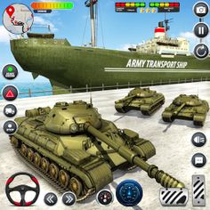 Army Transport Tank Ship Games - Screenshot 1