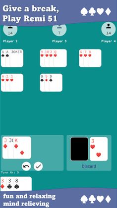 Remi 51 Card Game - Screenshot 1