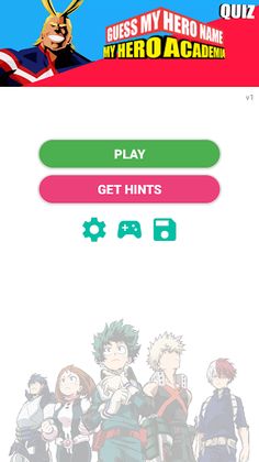Hero Academia Anime Quiz Game - Screenshot 1