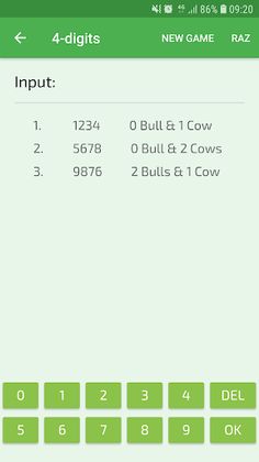 Bulls and Cows - Screenshot 2