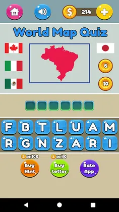 Fun Quizzes - World Map Quiz - Screenshot 4