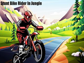 Stunt bike rider in jungle - Screenshot 1