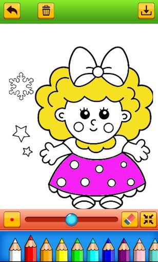 coloring girl doll - Screenshot 2