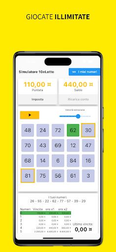 Simulatore 10eLotto - Screenshot 1