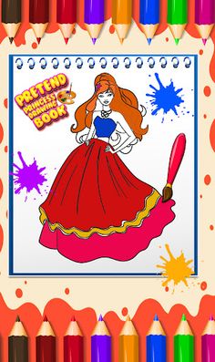 Pretend Princess Drawing Book - Screenshot 2