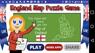 England Map Puzzle Game - Screenshot 1