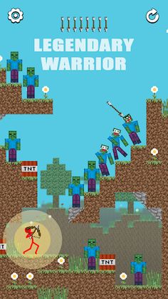 Archer Stickman Vs Craft Enemy - Screenshot 1