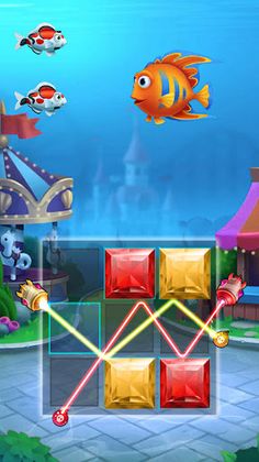 Fish Laser Logic Puzzle Games - Screenshot 1