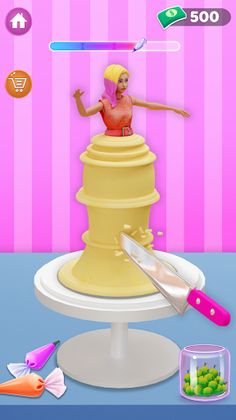 Icing on Doll Cake maker Game - Screenshot 1