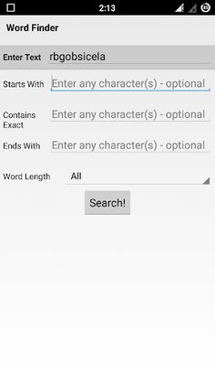 Word Finder Scrabble Solver - Screenshot 2