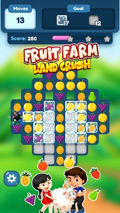 Fruits Farm Land Crush : Puzzl - Screenshot 1