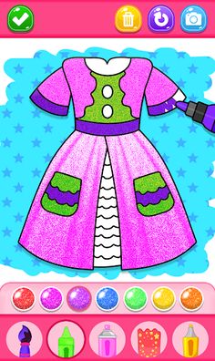 Drawing dress game for girls - Screenshot 1