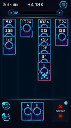 2048 Solitaire - SciFi Merge C - Screenshot 2