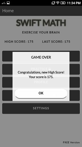 Swift Math Game FREE - Screenshot 2