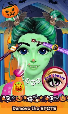Cute Girl Halloween Makeup Art - Screenshot 3
