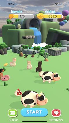 Solitaire 3D Cute Animals - Screenshot 1