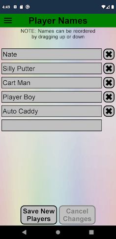 Golf Scorekeeper - Screenshot 2