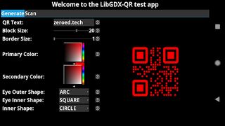LibGDX-QR Demo - Screenshot 1