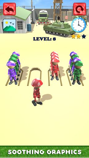 Army sort 3D! Glitter Color - Screenshot 3