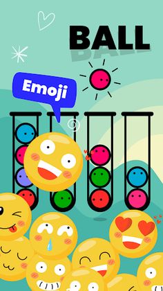Ball Sort Color Puzzle : Emoji - Screenshot 1