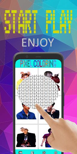 Art BTS Pixel Coloring Number - Screenshot 2
