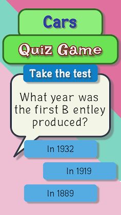 Cars quiz games - Screenshot 1