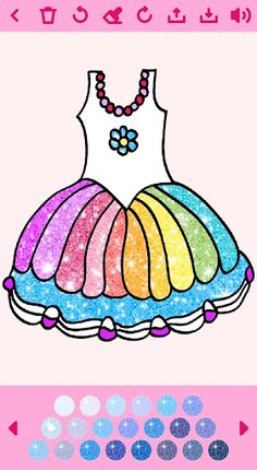 Dress Coloring Game for girls - Screenshot 1