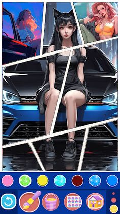 Motos Cars Coloring Book Games - Screenshot 3