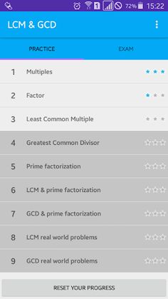 LCM & GCF (GCD) Quiz - Screenshot 1