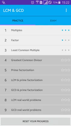 LCM & GCF (GCD) Quiz - Screenshot 1