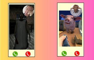 Scary Evil Pig Grany Fake Call - Screenshot 2