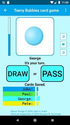 Teeny Bubbles card game - Screenshot 4