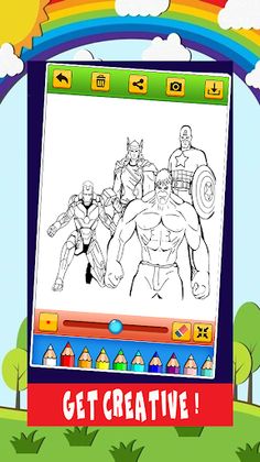 Hero Super Coloring book - Screenshot 2