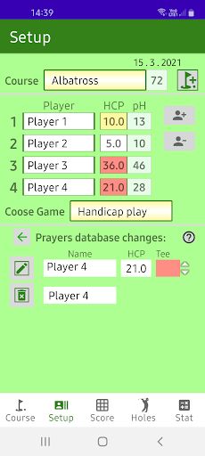 Golf Scorecard - Screenshot 1