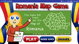 Romania Map Puzzle Game - Screenshot 1