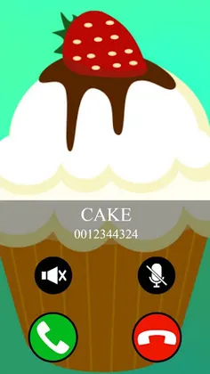 fake call and sms cake game - Screenshot 1
