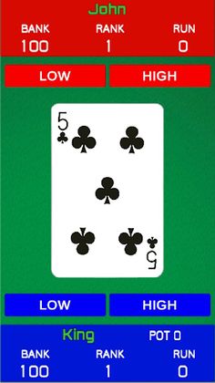 High Low Go - Card Game - Screenshot 3